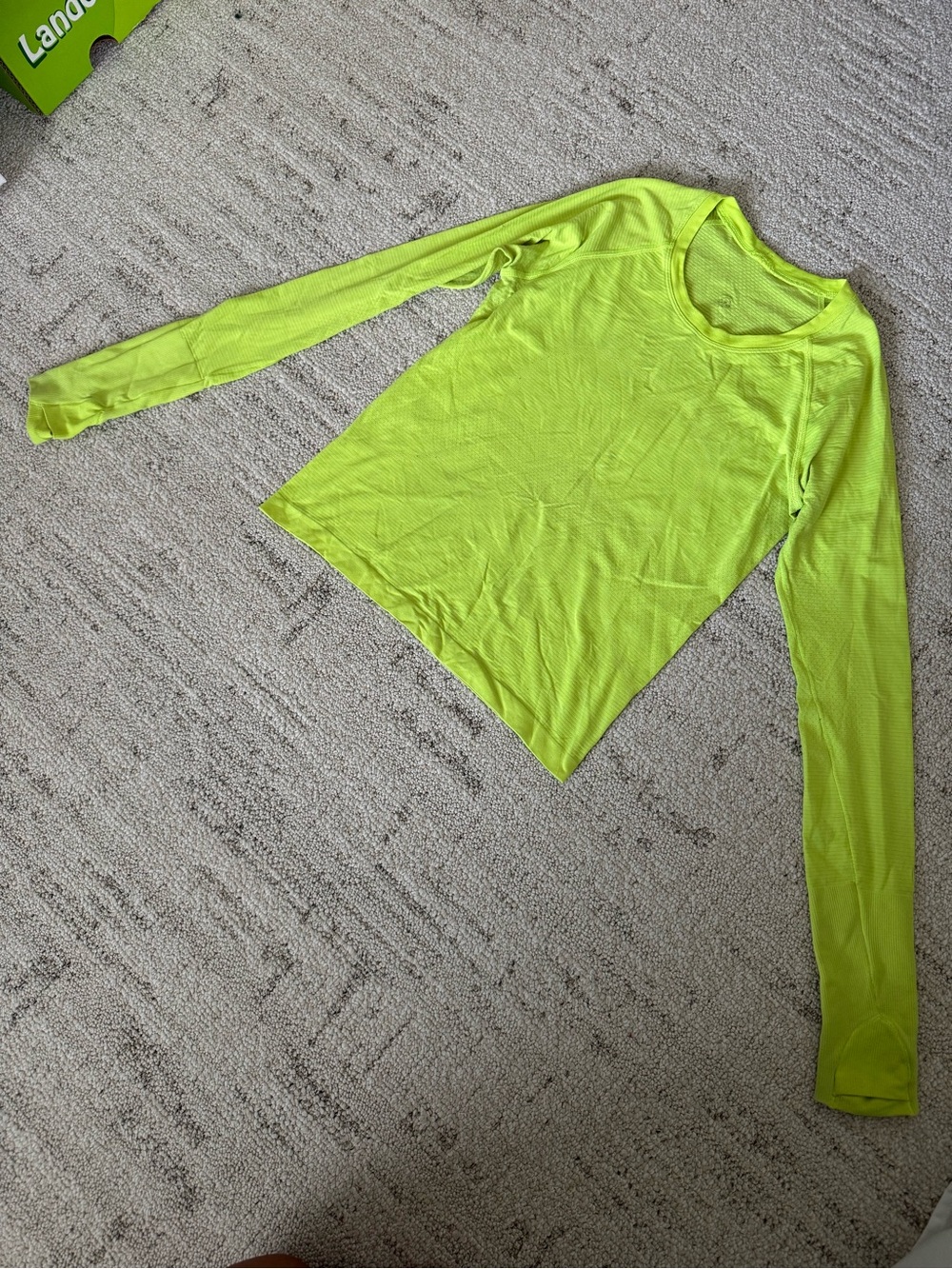 lululemon athletica Neon Lime Long-Sleeve Performance Tee